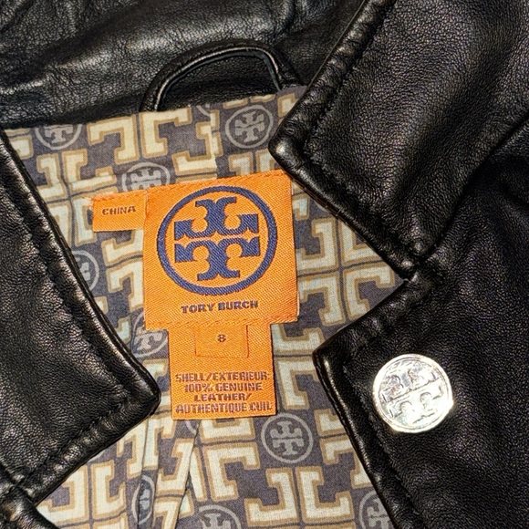Tory Burch Black Leather Jacket - Picture 3 of 12